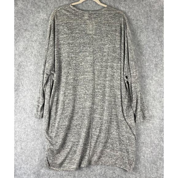 H&M Divided Long Cardigan Womens Large Gray Open Front Lagenlook Stretch NEW - Picture 10 of 15